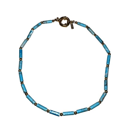 Eliou èliou Erec Emmett Este Turquoise Lapis Necklace 16'' - Picture 1 of 11